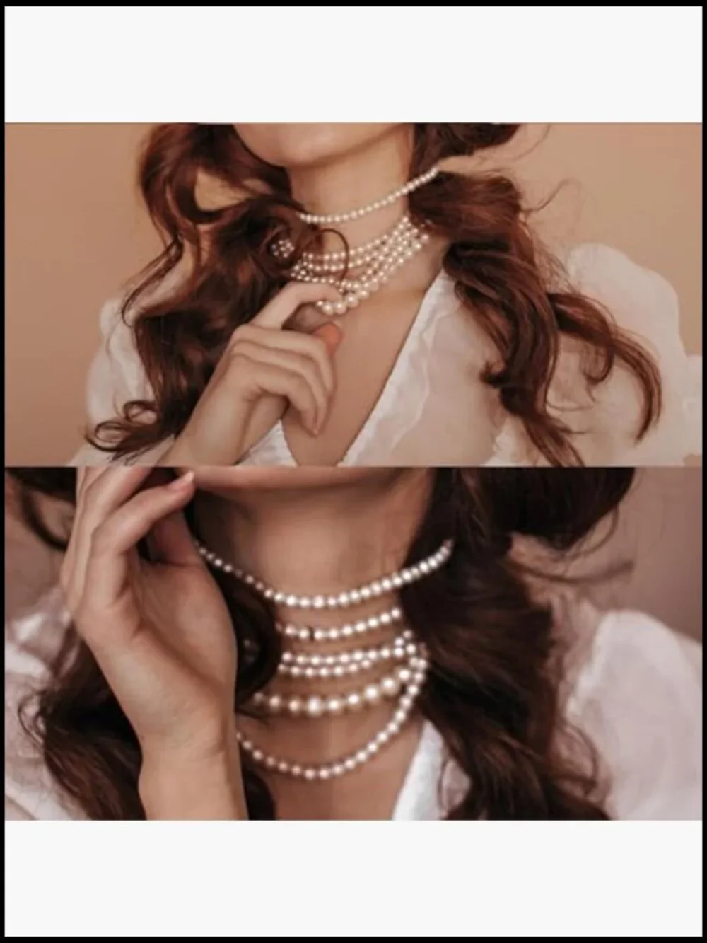 24 Faux Pearl Necklaces 6mm White Beaded Bulk 33 inch Strand Costume Jewelry